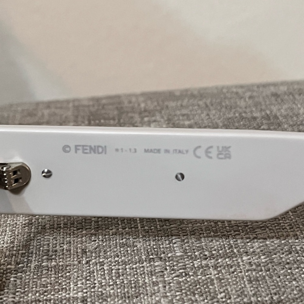 Fendi White Rectangular Sunglasses - image 6